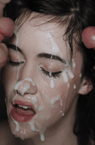 Babes Love Bukkake Cumshots: Hardcore Facial GIF