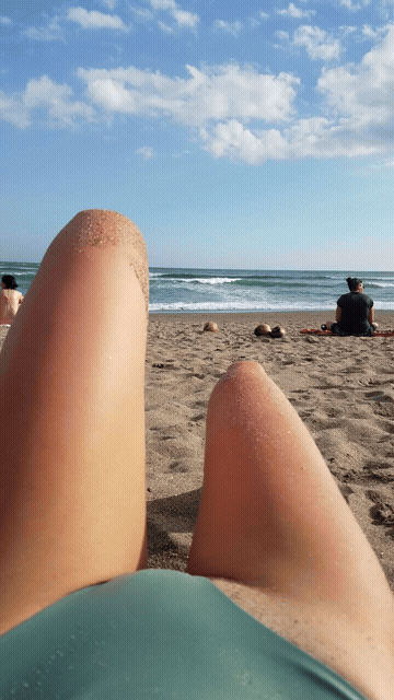 Beach Cute Fitness Model GIF