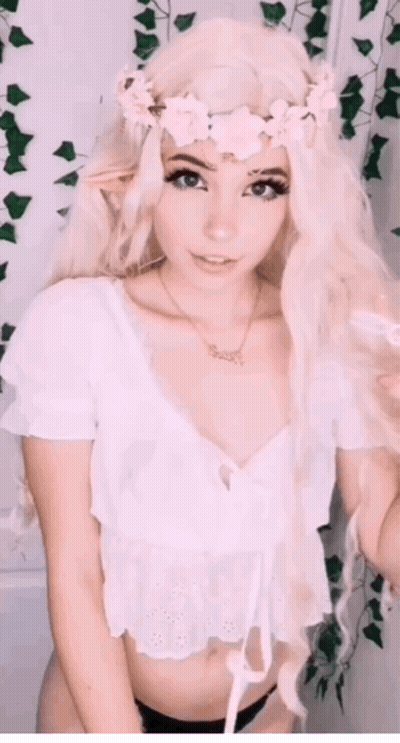Belle Delphine's Blonde Teen Boobs GIF