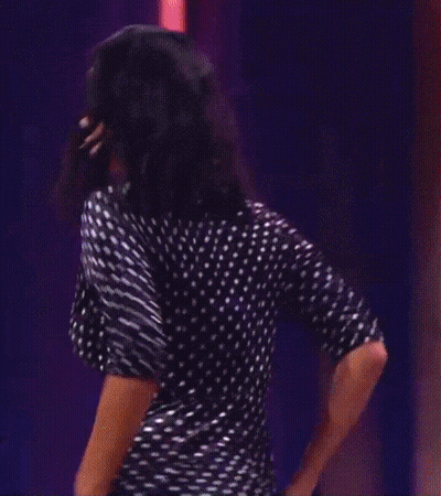 Big Tits Brunette Celebrity Shows Off Her Non-Nude Body GIF