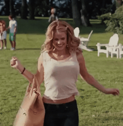 Big Tits Celebrity Smiling In The Park GIF