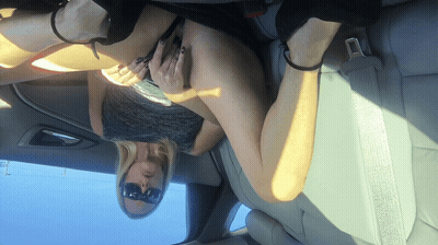 Blonde Babe Masturbating In Public GIF