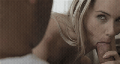 Blonde Babes Giving Amazing Blowjobs GIF