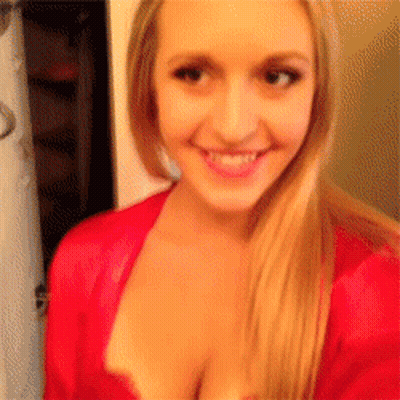 Blonde Babes In Lingerie Showing Off Their Big Tits GIF