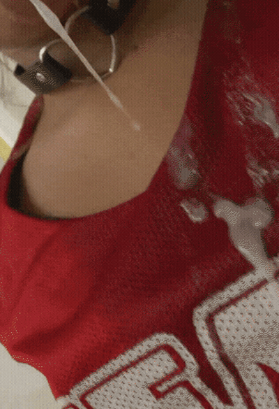 Blonde Teen Gets Messy Facial Cumshot GIF