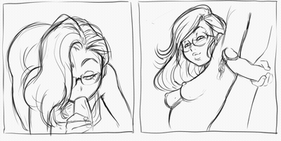 Blowjob Animation: Cartoon Chick Gives A Juicy Blowjob GIF
