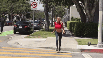 Bouncing Tits Jogging Non Nude Public Teen GIF