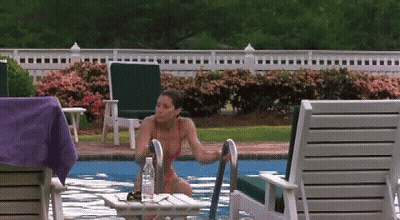 Brunette Big Tits Celebrity Swimming Pool Scandal GIF