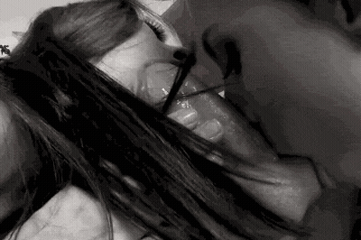 Brunette BJ Threesome: Big Cock Balls And More GIF