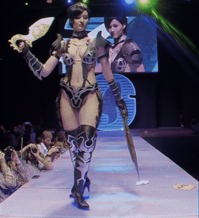 Brunette Booty Babe In Pixie Cut Cosplaying As Prince Of Persia GIF