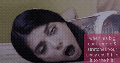 Brunette Sissy Gets Anal Banged GIF