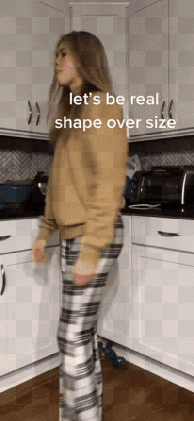 Bubble Butt Teen TikTok Star Shows Off Her Non-Nude Shape Over Size GIF