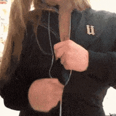 Busty Babe Bursting Out Of Her Tits GIF