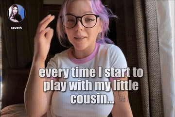 Caption Cousin Facial Funny Porn GIF