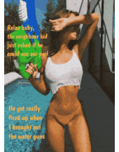 Cheating Neighbor Gets Caught With Girlfriend At Pool GIF