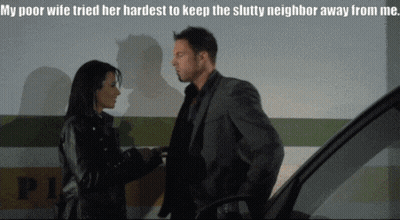 Cheating Neighbor Gets Hardcore Blowjob In Parking Garage GIF