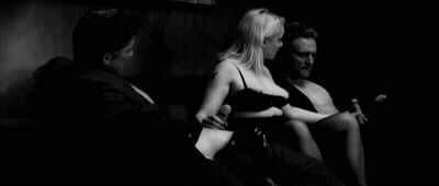 Drunk Girl Hot Lesbian: Three Women In Black Lingerie GIF