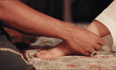 Feeling The Heat: Anklet Action With A Man GIF
