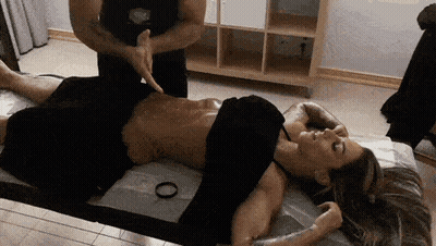 Fit Athletic Abs Massage - Non Nude GIF