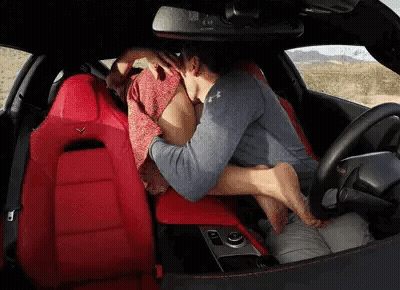 Her Amateur Road Head GIF