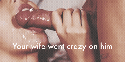 Hotwife Gone Crazy: Blowjob And Cumshot GIF
