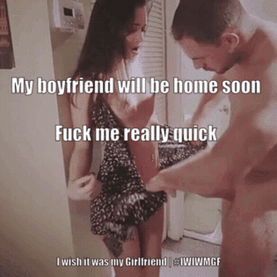 I Wish It Was My Girlfriend: Amateur Cheating Caption GIF