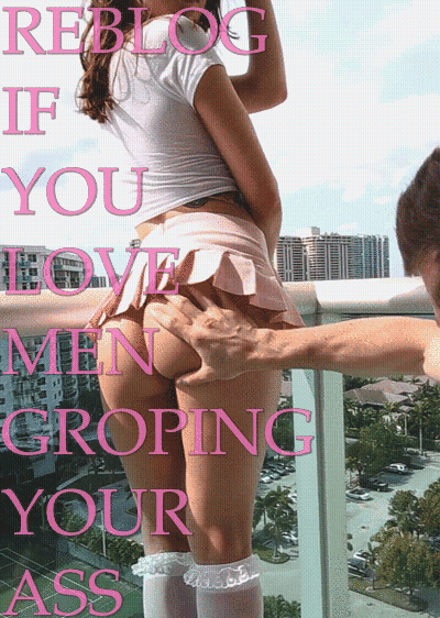 If You Love Men Gropping Your Ass, This Sissy Lingerie Model Is Your Perfect Match! GIF