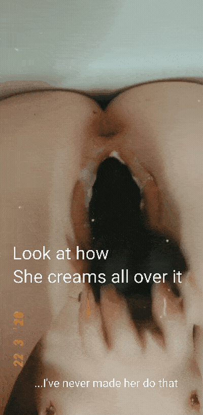 Look At How She Creams All Over It: Interracial Cuckoldress With BBC Shared Wife GIF
