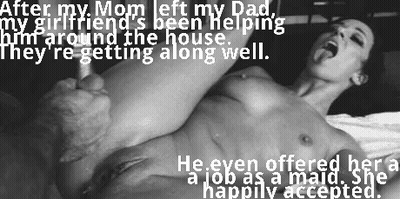 Mom Left My Dad, Now She's Cumming For Me: A Cheating Caption GIF