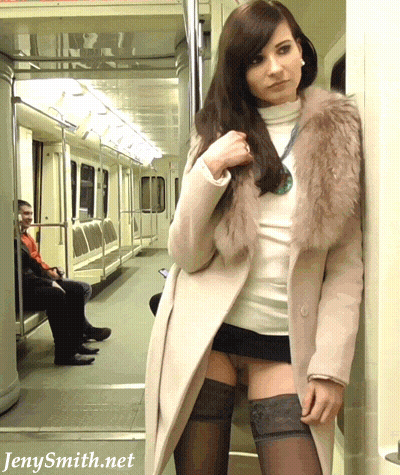 Pussy Pumpin' In The Subway GIF