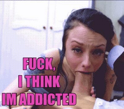 Sissy Caption: Blowjob Addiction GIF