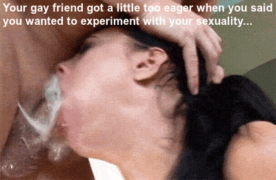 Sissy Gets A Hardcore Blowjob GIF