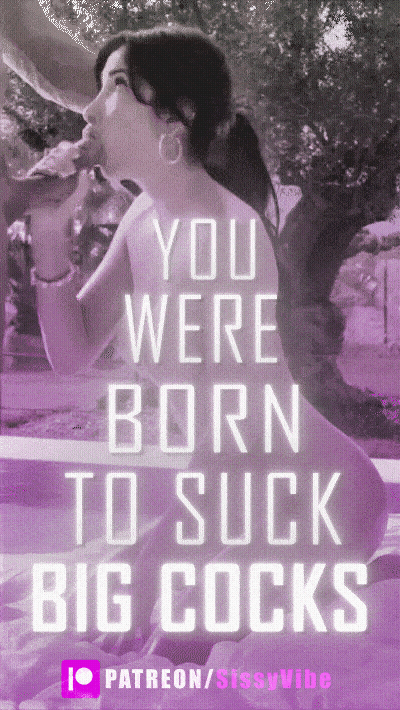You Were Born To Suck: Feminization, Blowjob, Sissy Caption, Sissy Hypno GIF