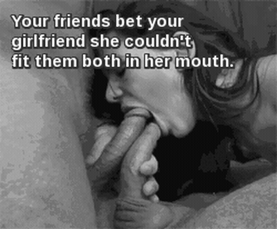 Your Friends Bet Your Girlfriend She Couldn't Blow You Both At Once. They Were Tricked. GIF