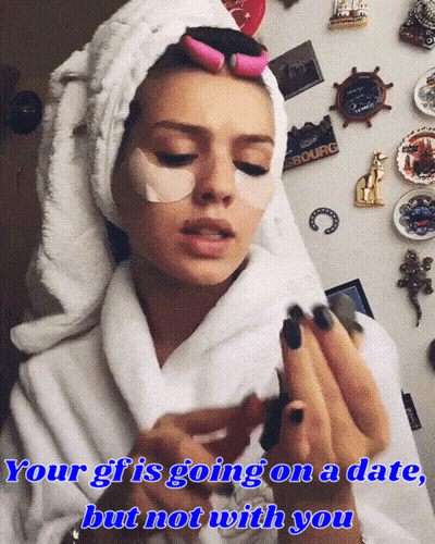 Your Girlfriend Is Going On A Date With Another Man: Caption Your Babes Cheating Cuckold Sexwife GIF